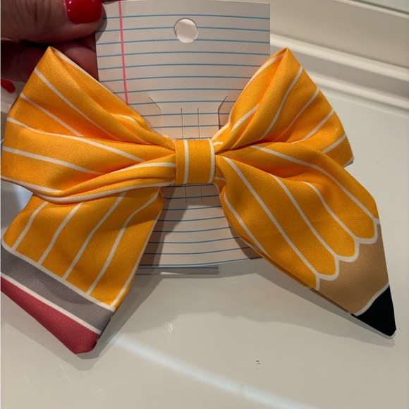 Women's 4 Piece Teacher Gift hair bow matching earrings, headband apple … - Picture 4 of 16